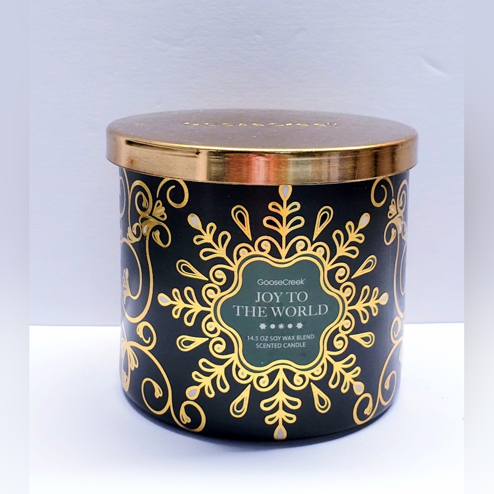 Goose Creek JOY TO THE WORLD Large 3-Wick Scented Candle, 14.5 oz